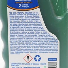 Aditivo para radiador tropical orgânico pronto uso verde 500ml - Tecbril