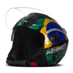 Capacete New Atomic Patriota Moto PT/VD 58 - Protork