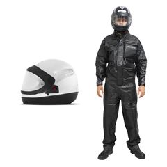 Kit Capacete Sport moto BC 56 Pro Tork e Conjunto protetor impermeável Masculino M Serrana 