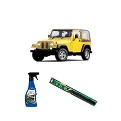 KIT LIMPA VIDROS SPRAY TECBRILHO 500ML PARA-BRISA TECBRIL + PALHETA UNIVERSAL FORTLINE 15” REDUX32 WRANGLER DE 2007 A 2021