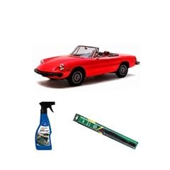 KIT LIMPA VIDROS SPRAY TECBRILHO 500ML PARA-BRISA TECBRIL + PALHETA UNIVERSAL FORTLINE 16'' REDUX32 SPIDER DE 1984 A 1993