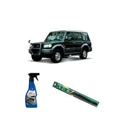 KIT LIMPA VIDROS SPRAY TECBRILHO 500ML PARA-BRISA TECBRIL + PALHETA UNIVERSAL FORTLINE 16'' REDUX32 GALLOPER DE 1997 A 2002