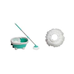 KIT SPIN MOP 4 EM 1 COM PEDAL LT-505 MACROLUB + REFIL MICROFIBRA PARA MOP GIRATÓRIO 120GR 