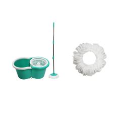 KIT SPIN MOP 2 EM 1 LT-516 MACROLUB + REFIL MICROFIBRA PARA MOP GIRATÓRIO 85GR 