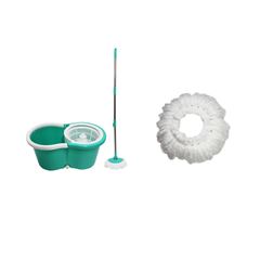 KIT SPIN MOP 2 EM 1 LT-516 MACROLUB + REFIL MICROFIBRA PARA MOP GIRATÓRIO 120GR 