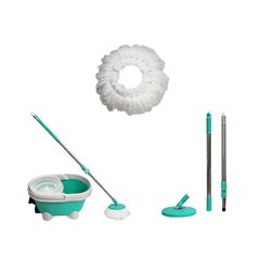 KIT SPIN MOP 4 EM 1 COM PEDAL LT-505 MACROLUB + REFIL MICROFIBRA PARA MOP GIRATÓRIO 120GR + CONJUNTO CABO E DISCO PARA MOP GIRATÓRIO