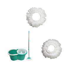 KIT SPIN MOP 2 EM 1 LT-516 MACROLUB + REFIL MICROFIBRA PARA MOP GIRATÓRIO 85GR + REFIL MICROFIBRA PARA MOP GIRATÓRIO 120GR 