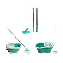 KIT SPIN MOP 4 EM 1 COM PEDAL LT-505 MACROLUB + SPIN MOP 2 EM 1 LT-516 MACROLUB + CONJUNTO CABO E DISCO PARA MOP GIRATÓRIO