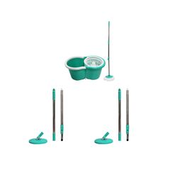 KIT COM SPIN MOP 2 EM 1 LT-516 MACROLUB + 2 UNIDADES DE CONJUNTO CABO E DISCO PARA MOP GIRATÓRIO 