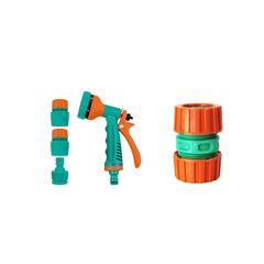 Kit Conjunto para Irrigação Hidropistola com Engate Rápido Tramontina + Ligação de União para Mangueira 1/2” Tramontina