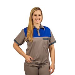 Camisa Frentista Azul M - Macrolub