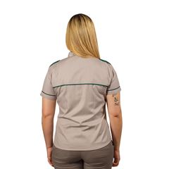 Camisa Executiva Feminina Verde Manga Curta GG - Macrolub