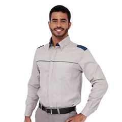 Camisa Executiva Masculina Azul Manga Longa P - Macrolub